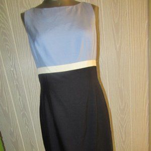 Ann Taylor blue colorblock dress